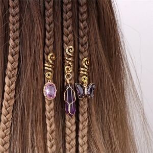 Gold and Purple Hair Accessories Set